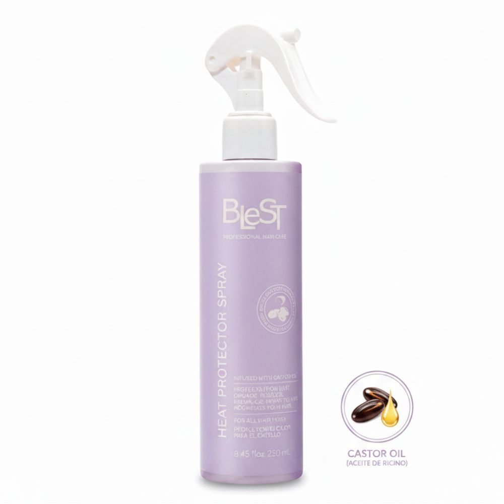 BLEST PROFESSIONAL - Heat Protector Spray with Castor Oil – Thermal Heat Protect